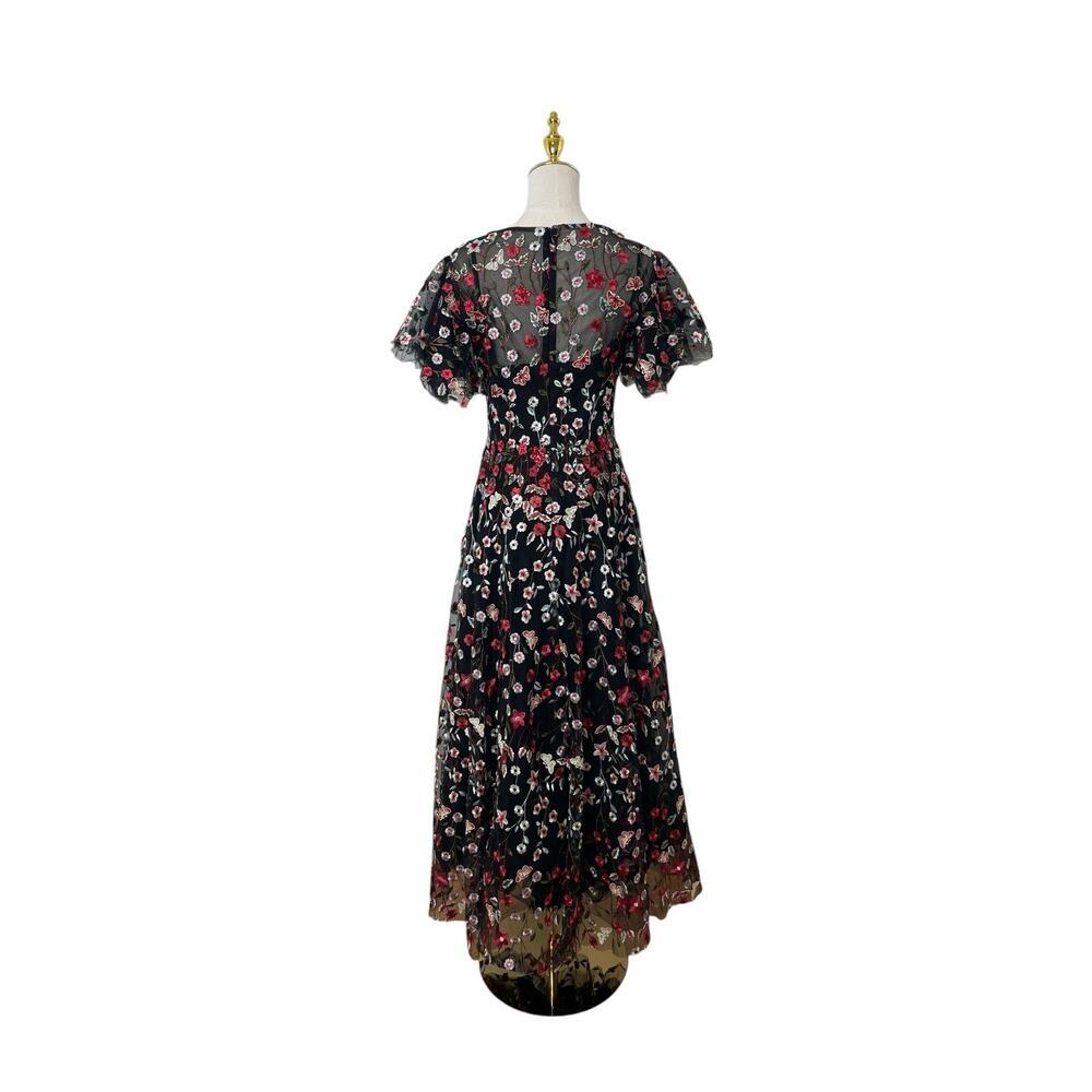 Mac Duggal 20323 Black Multi Embroidered Rhinestone Gown Size 6 $698 - Picture 7 of 8